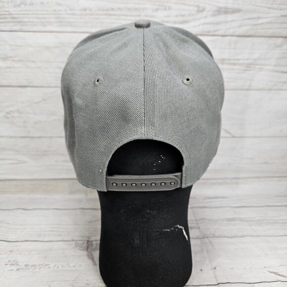 New Orleans Fleur De Lis Snapback Hat Gray Embroidered - Picture 3 of 7